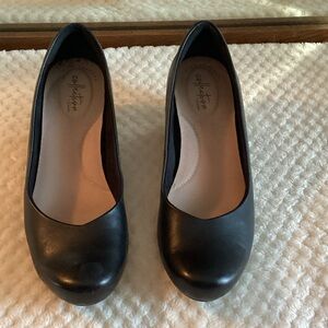 Clarks Women's Black Wedge Shoes